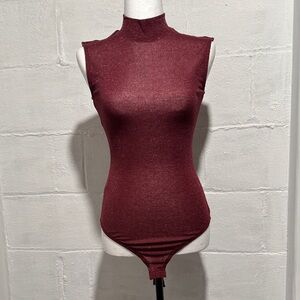 Les Copains Sparkling Maroon Bodysuit